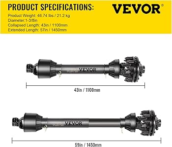 Amazon.com: VEVOR PTO Shaft, 1-3/8
